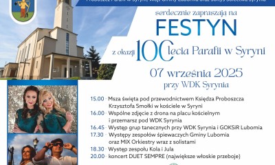 Festyn z okazji 100-lecia Parafii w Syryni 