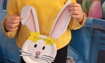 Zajączki z papierowych talerzyków